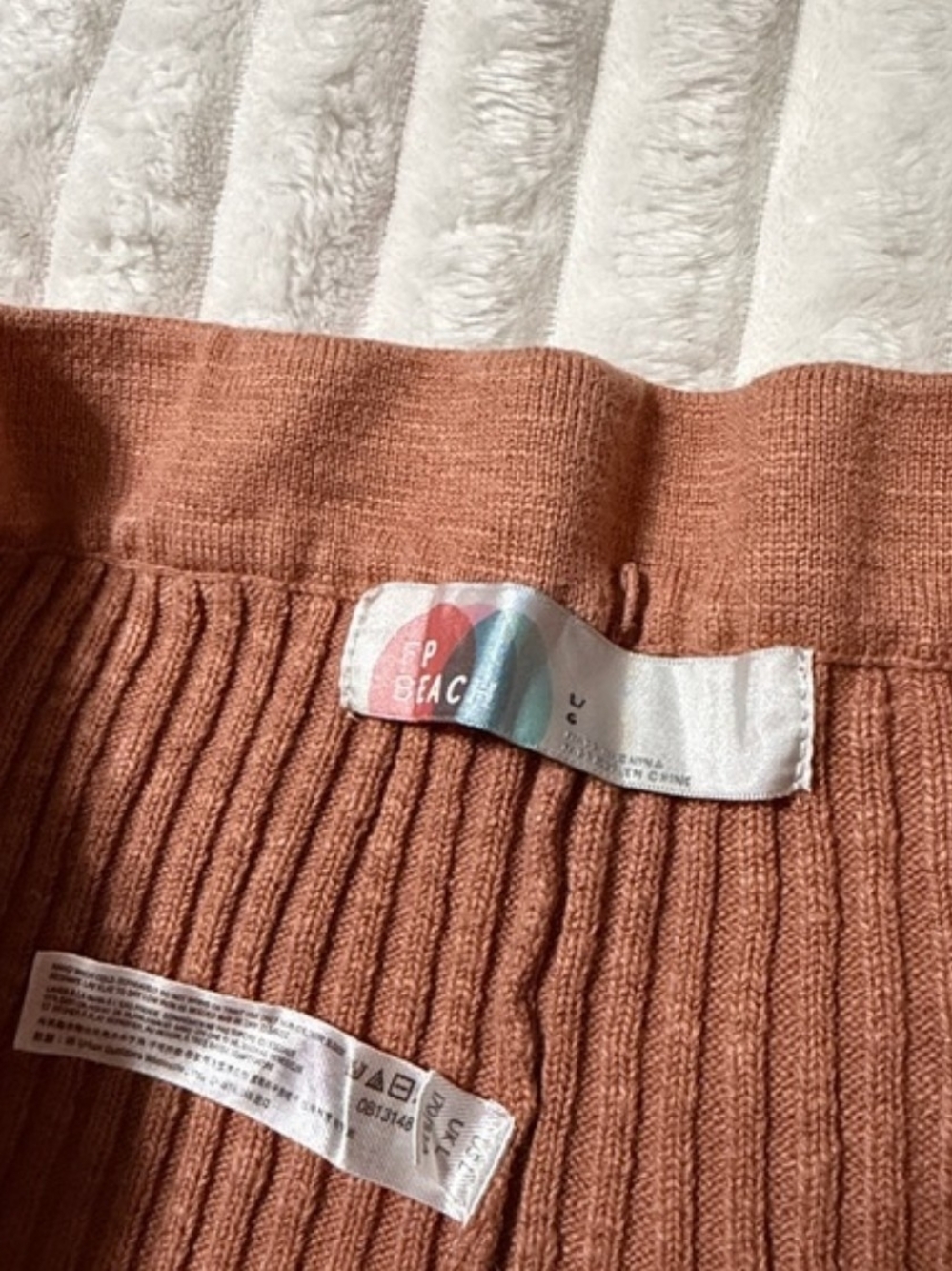 Free People Ribbed High-Waist Shorts — Rust - Picture 3 of 5